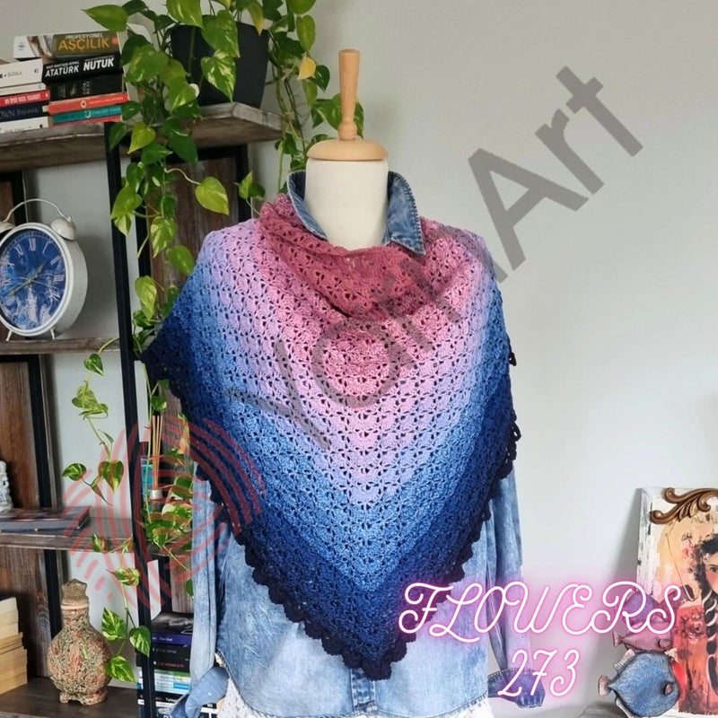 YarnArt Yarn Art YarnArt Flowers Yarn 55% Cotton 45% Acrylic 250gr 1094yds Multicolor Cotton Yarn Rainbow Crochet Yarn Spring Summer - 1 Fine Sport Skein (273) - Image 4